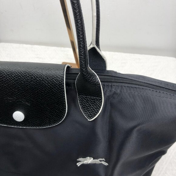 NWT Longchamp Le Pliage Original Large Shoulder Nylon Bag Tote IN NEW BLACK - Picture 5 of 10